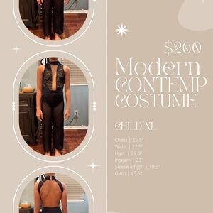 Modern Black Contemp Costume YXL